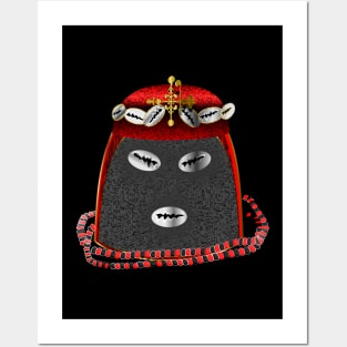 Cement Elegua w Cowry Crown and Necklace Dressing Posters and Art